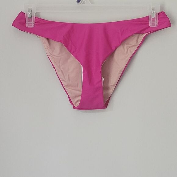 New J.Crew Curved-Waist Cheeky Bikini Bottom in Pink Size Medium NWT - Picture 2 of 9
